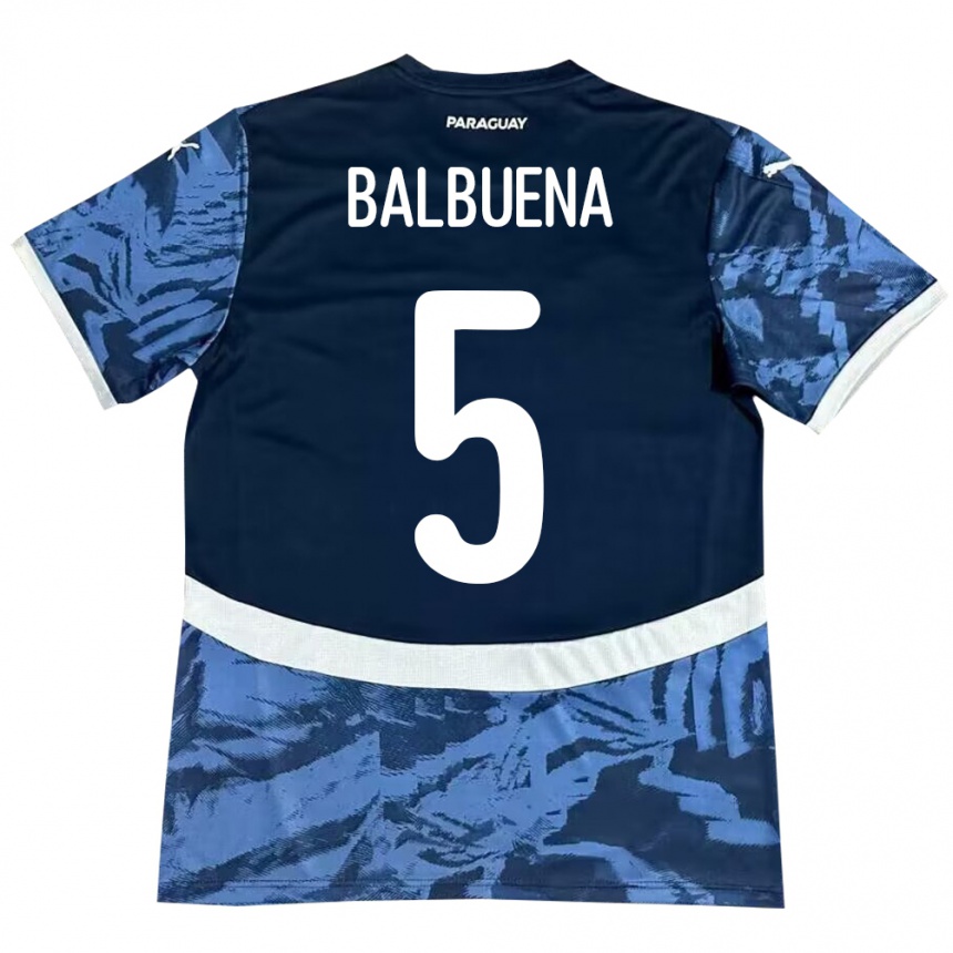 Niño Fútbol Camiseta Paraguay Fabián Balbuena #5 Azul 2ª Equipación 24-26 Argentina