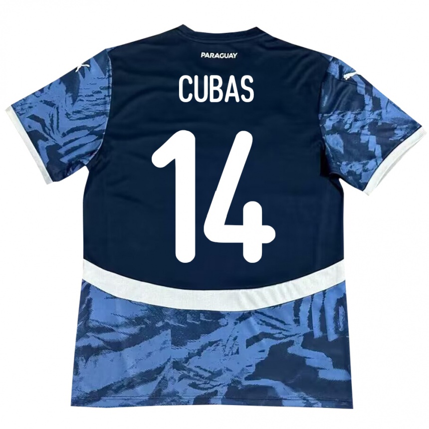 Niño Fútbol Camiseta Paraguay Andrés Cubas #14 Azul 2ª Equipación 24-26 Argentina