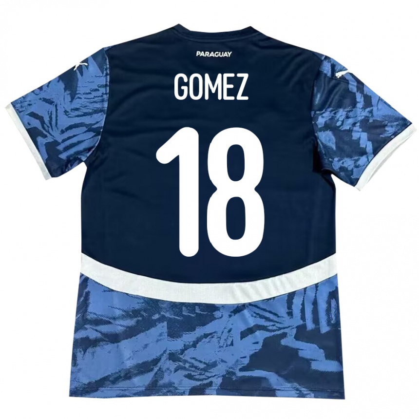 Niño Fútbol Camiseta Paraguay Diego Gómez #18 Azul 2ª Equipación 24-26 Argentina