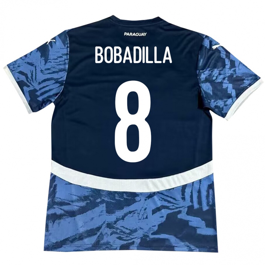 Niño Fútbol Camiseta Paraguay Damián Bobadilla #8 Azul 2ª Equipación 24-26 Argentina