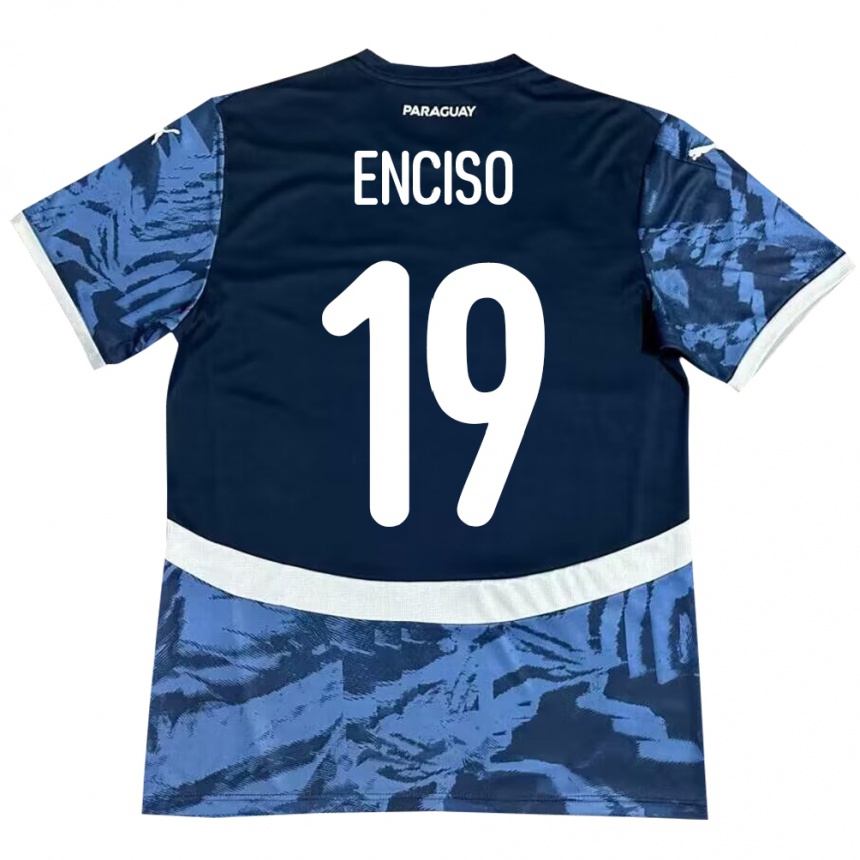 Niño Fútbol Camiseta Paraguay Julio Enciso #19 Azul 2ª Equipación 24-26 Argentina