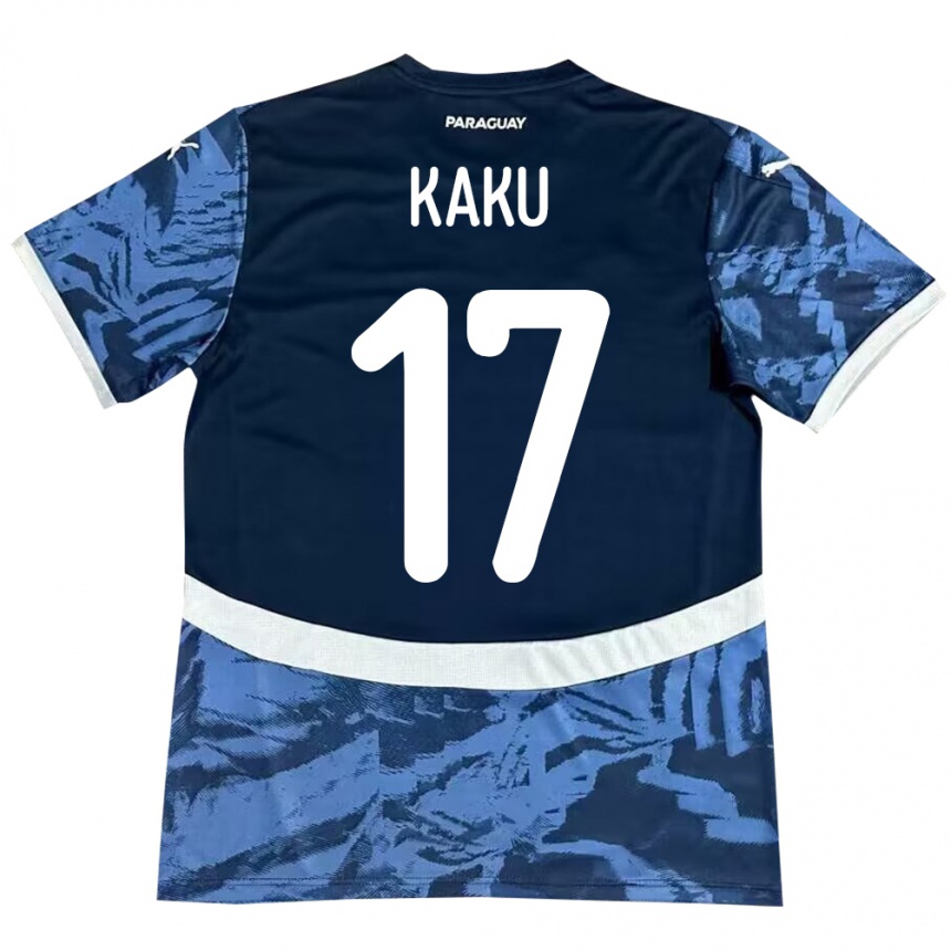 Niño Fútbol Camiseta Paraguay Kaku #17 Azul 2ª Equipación 24-26 Argentina