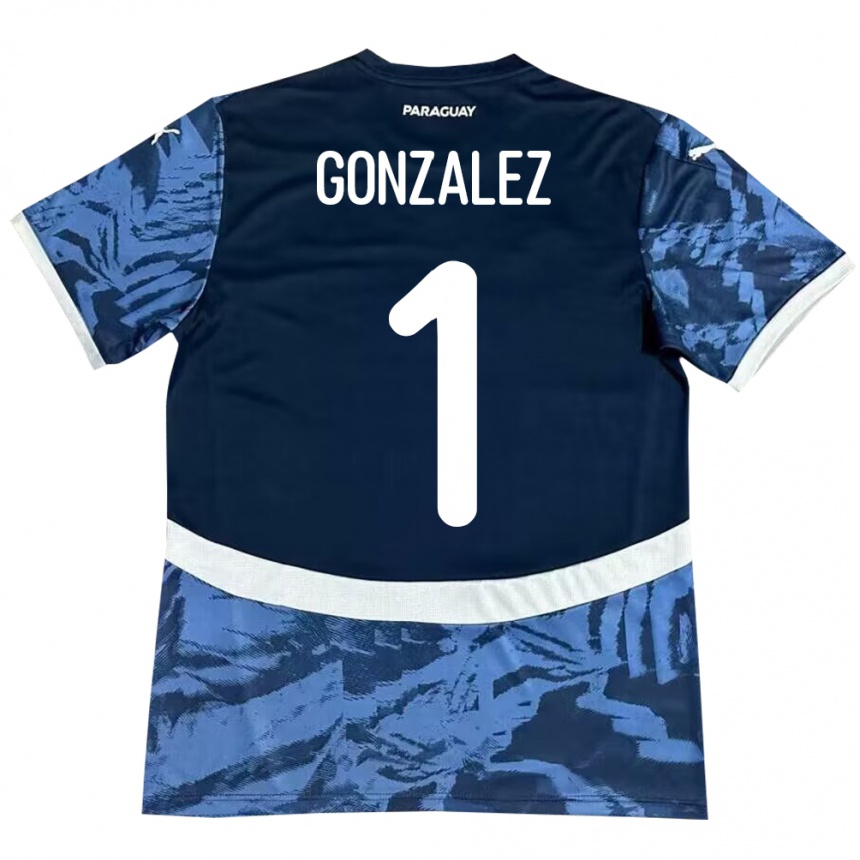 Niño Fútbol Camiseta Paraguay Ángel González #1 Azul 2ª Equipación 24-26 Argentina