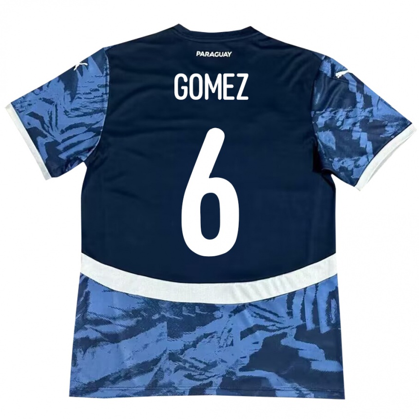 Niño Fútbol Camiseta Paraguay Marcos Gómez #6 Azul 2ª Equipación 24-26 Argentina