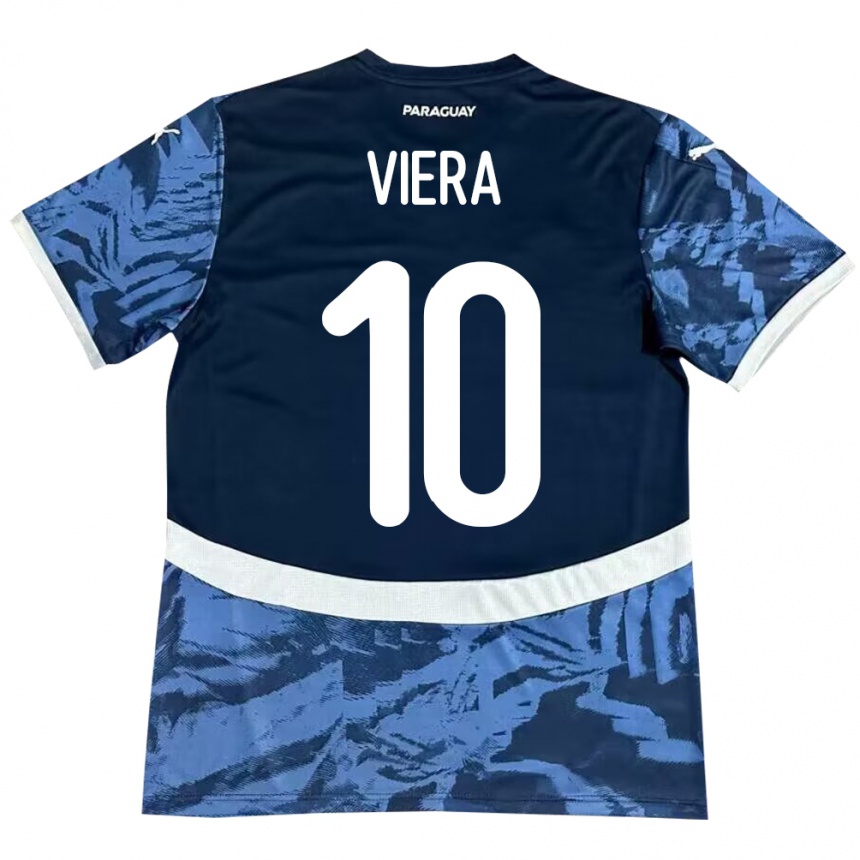 Niño Fútbol Camiseta Paraguay Wílder Viera #10 Azul 2ª Equipación 24-26 Argentina