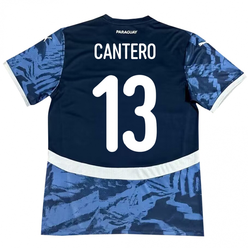 Niño Fútbol Camiseta Paraguay Alexis Cantero #13 Azul 2ª Equipación 24-26 Argentina