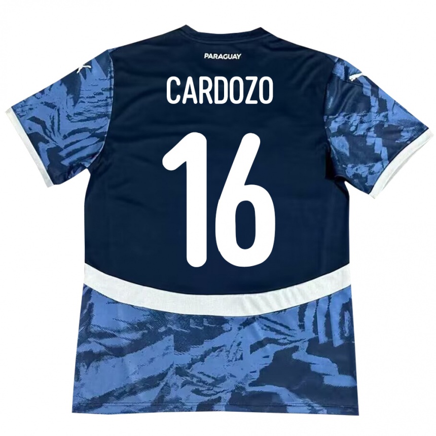 Niño Fútbol Camiseta Paraguay Juan Cardozo #16 Azul 2ª Equipación 24-26 Argentina