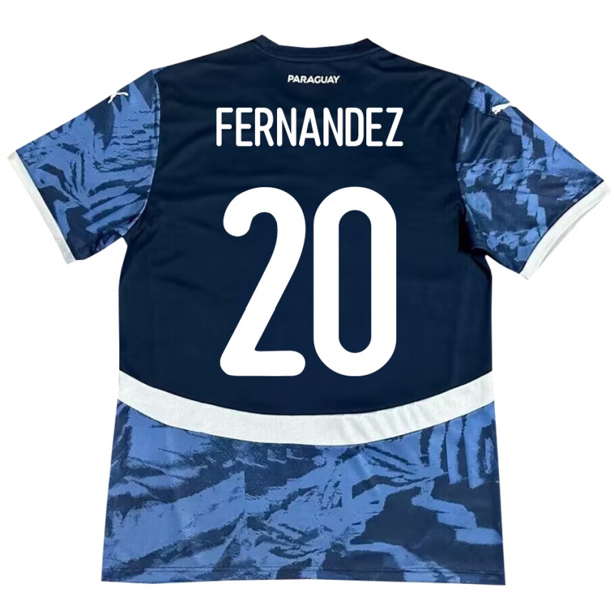 Niño Fútbol Camiseta Paraguay Marcelo Fernández #20 Azul 2ª Equipación 24-26 Argentina