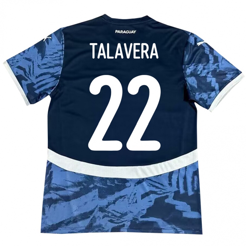 Niño Fútbol Camiseta Paraguay Javier Talavera #22 Azul 2ª Equipación 24-26 Argentina