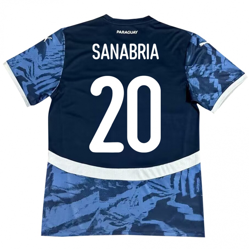 Niño Fútbol Camiseta Paraguay Tobías Sanabria #20 Azul 2ª Equipación 24-26 Argentina