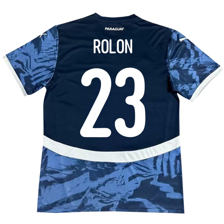 Niño Fútbol Camiseta Paraguay Luis Rolón #23 Azul 2ª Equipación 24-26 Argentina