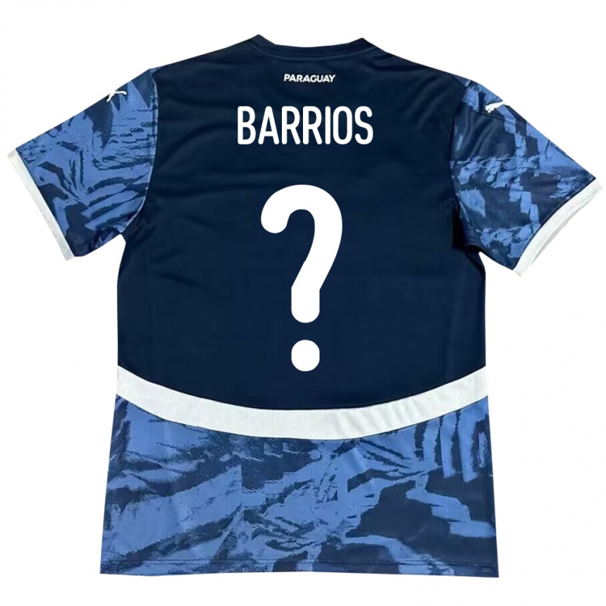 Niño Fútbol Camiseta Paraguay Fabio Barrios #0 Azul 2ª Equipación 24-26 Argentina