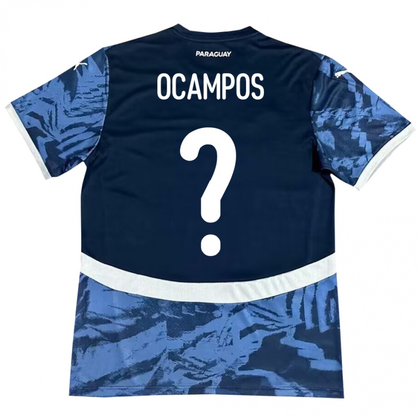 Niño Fútbol Camiseta Paraguay Santiago Ocampos #0 Azul 2ª Equipación 24-26 Argentina