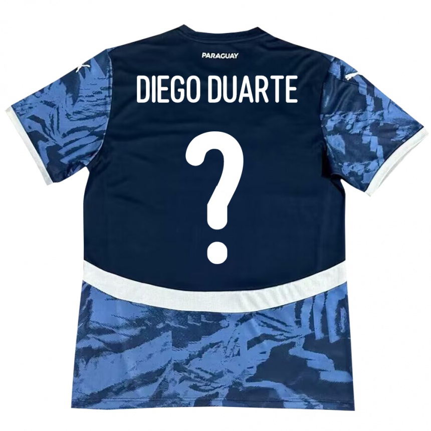 Niño Fútbol Camiseta Paraguay Diego Duarte #0 Azul 2ª Equipación 24-26 Argentina