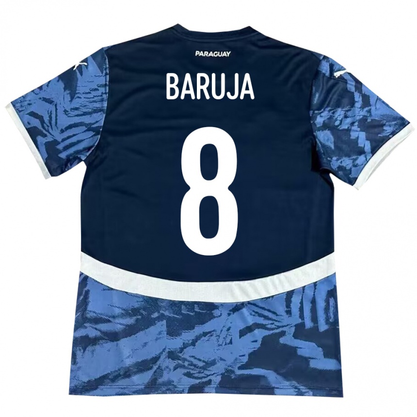 Niño Fútbol Camiseta Paraguay Fabrizio Baruja #8 Azul 2ª Equipación 24-26 Argentina