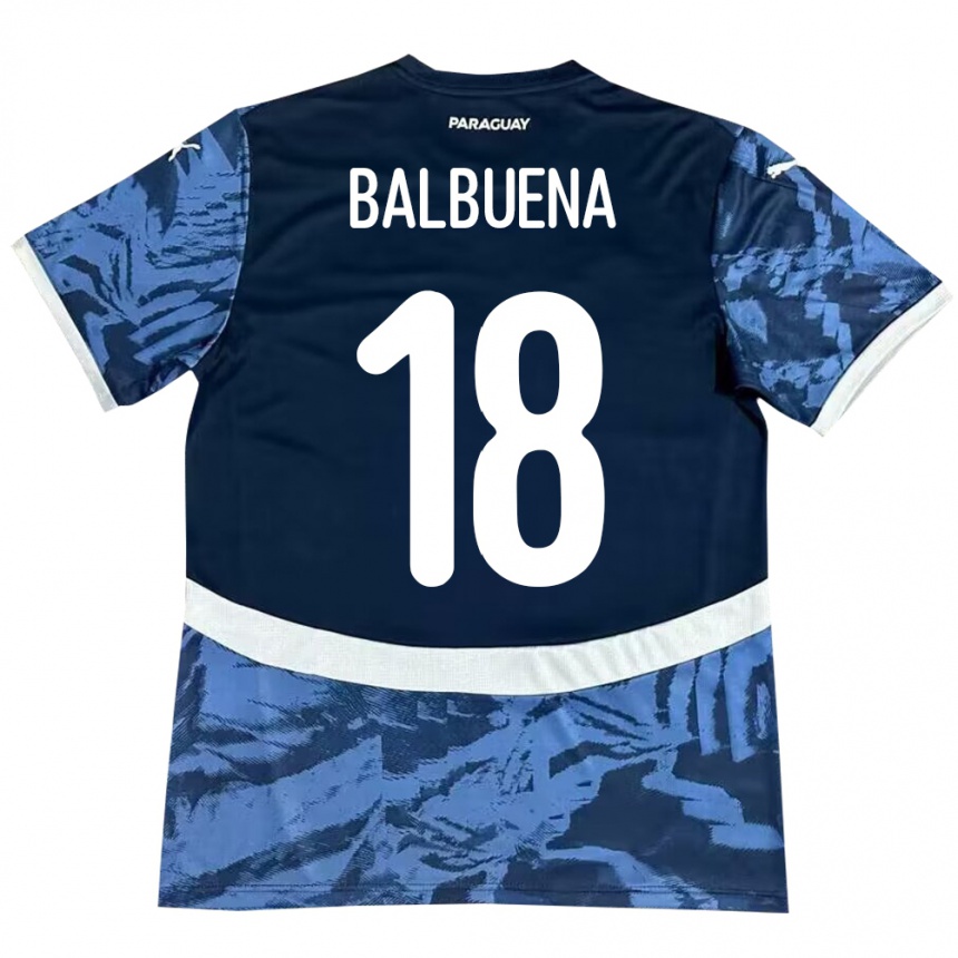 Niño Fútbol Camiseta Paraguay Axel Balbuena #18 Azul 2ª Equipación 24-26 Argentina