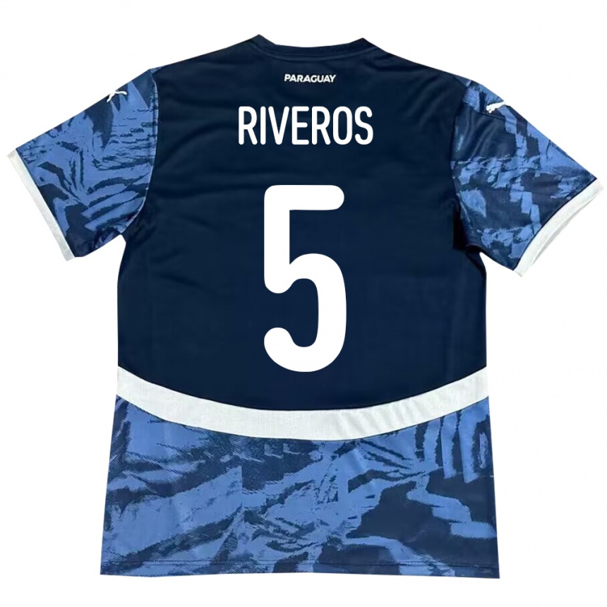 Niño Fútbol Camiseta Paraguay Verónica Riveros #5 Azul 2ª Equipación 24-26 Argentina