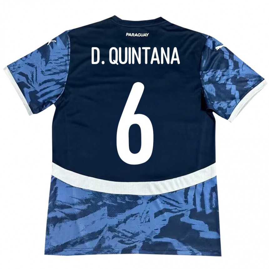 Niño Fútbol Camiseta Paraguay Dulce Quintana #6 Azul 2ª Equipación 24-26 Argentina