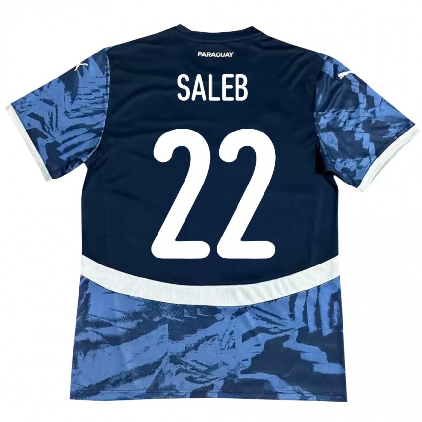 Niño Fútbol Camiseta Paraguay Gloria Saleb #22 Azul 2ª Equipación 24-26 Argentina