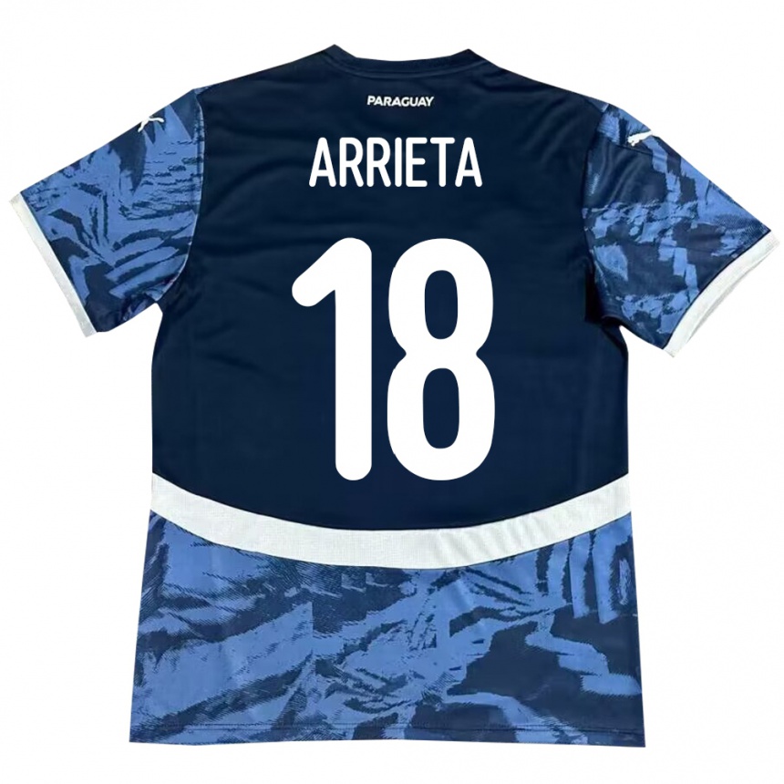 Niño Fútbol Camiseta Paraguay Camila Arrieta #18 Azul 2ª Equipación 24-26 Argentina