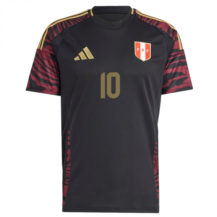 Niño Fútbol Camiseta Perú Thiago Salinas #10 Negro 2ª Equipación 24-26 Argentina