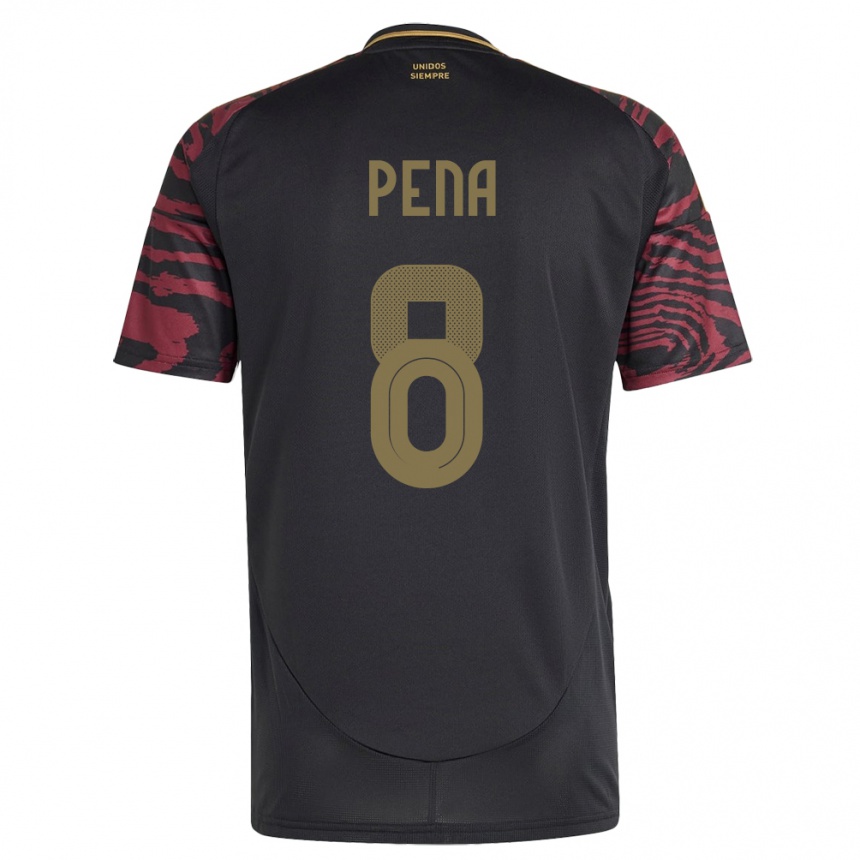 Niño Fútbol Camiseta Perú Sergio Peña #8 Negro 2ª Equipación 24-26 Argentina