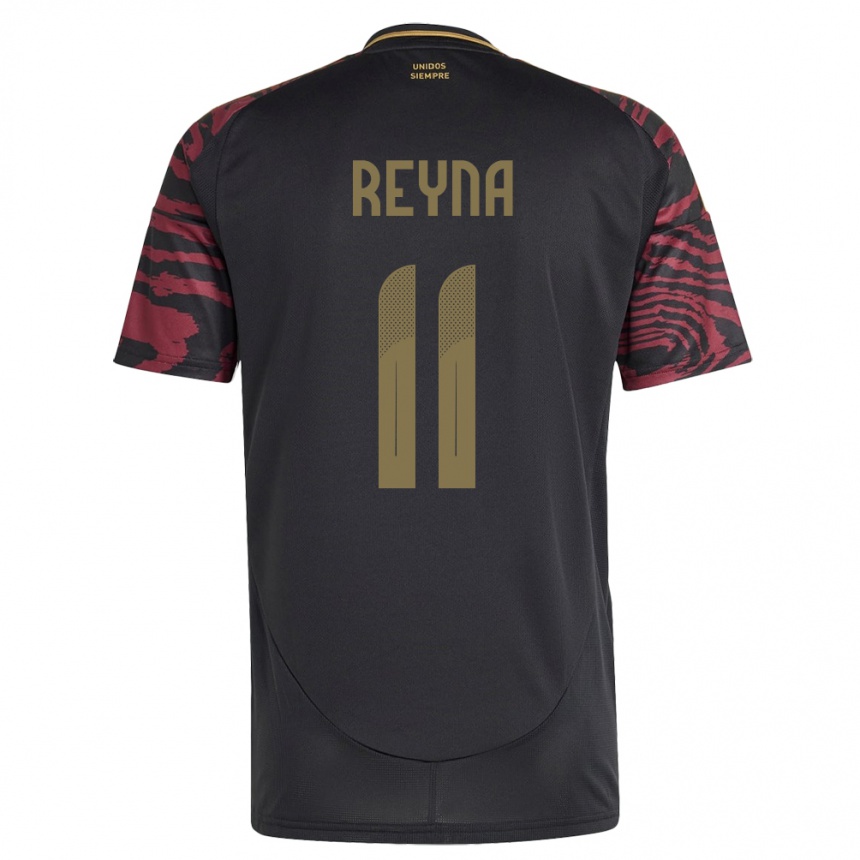 Niño Fútbol Camiseta Perú Bryan Reyna #11 Negro 2ª Equipación 24-26 Argentina