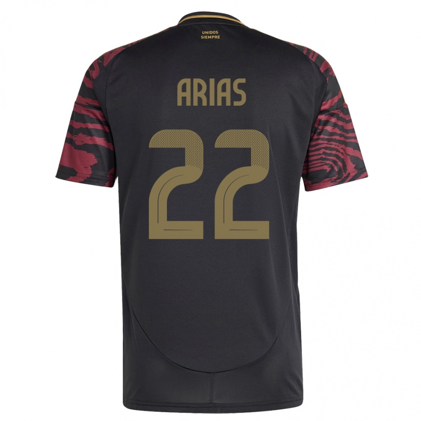 Niño Fútbol Camiseta Perú Brian Arias #22 Negro 2ª Equipación 24-26 Argentina