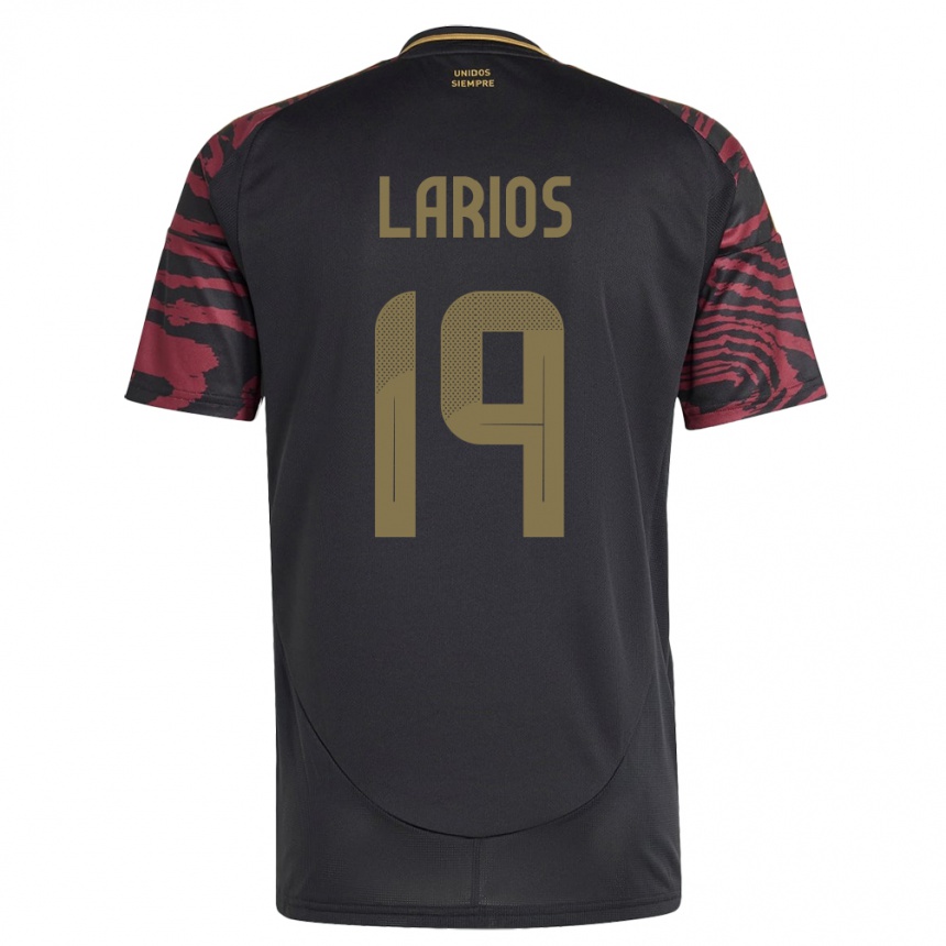 Niño Fútbol Camiseta Perú Guillermo Larios #19 Negro 2ª Equipación 24-26 Argentina