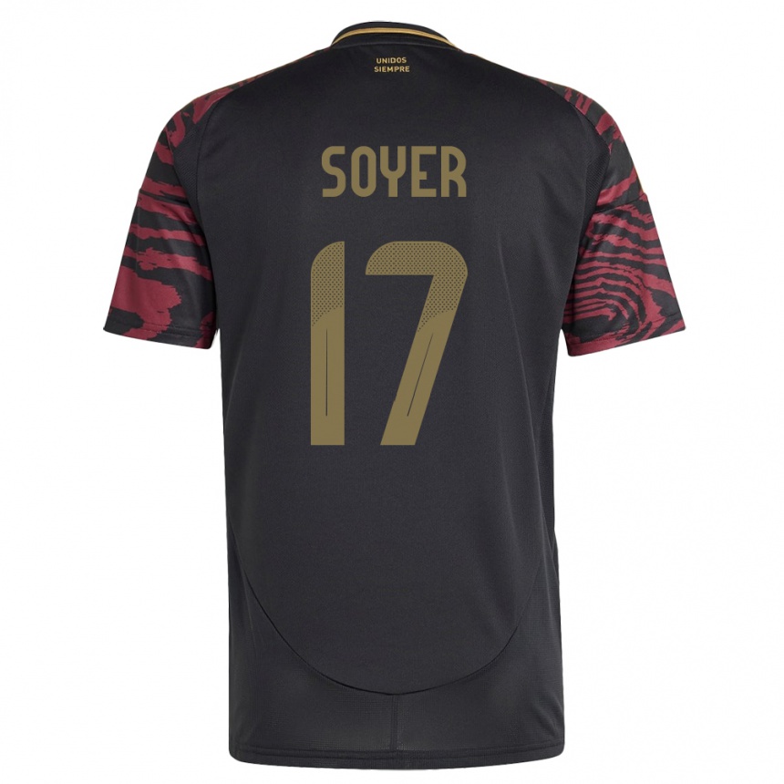 Niño Fútbol Camiseta Perú Bassco Soyer #17 Negro 2ª Equipación 24-26 Argentina