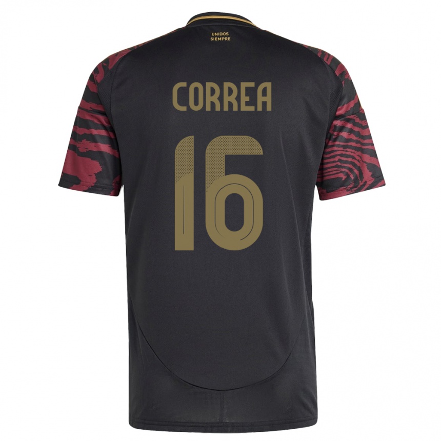 Niño Fútbol Camiseta Perú Eslyn Correa #16 Negro 2ª Equipación 24-26 Argentina