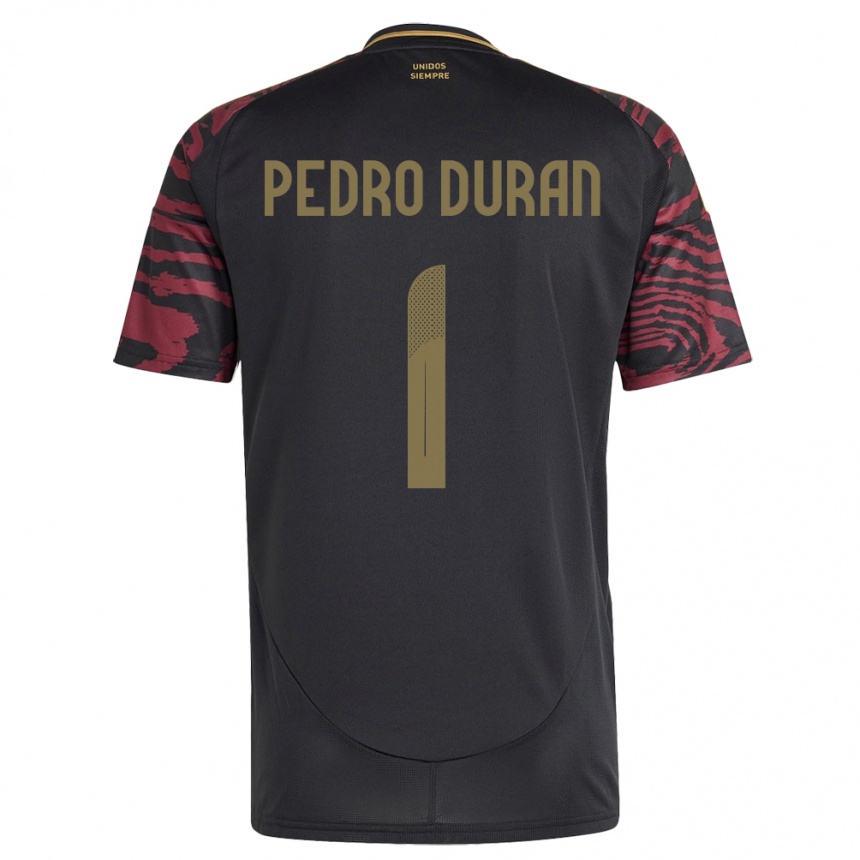 Niño Fútbol Camiseta Perú Juan Pedro Durán #1 Negro 2ª Equipación 24-26 Argentina