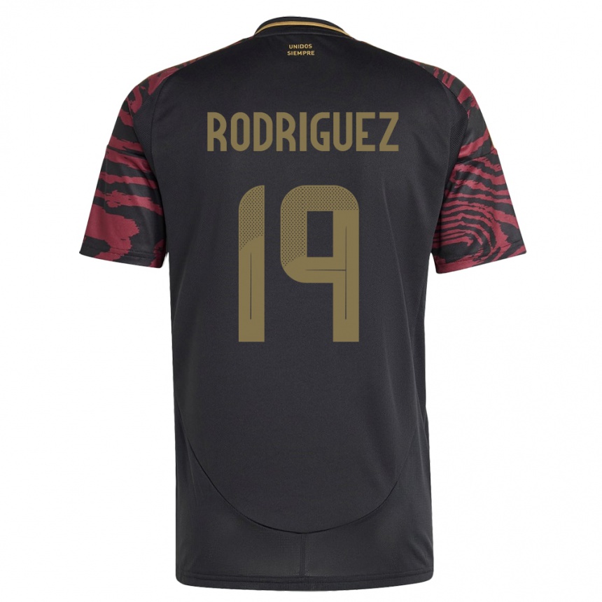 Niño Fútbol Camiseta Perú Mateo Rodríguez #19 Negro 2ª Equipación 24-26 Argentina