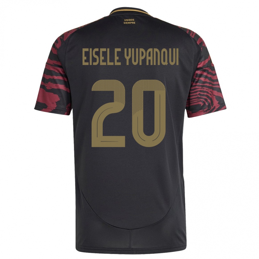 Niño Fútbol Camiseta Perú Philipp Eisele Yupanqui #20 Negro 2ª Equipación 24-26 Argentina