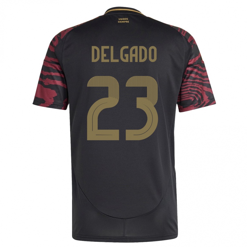 Niño Fútbol Camiseta Perú Valentino Delgado #23 Negro 2ª Equipación 24-26 Argentina