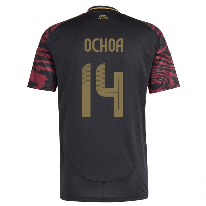 Niño Fútbol Camiseta Perú Victoria Ochoa #14 Negro 2ª Equipación 24-26 Argentina