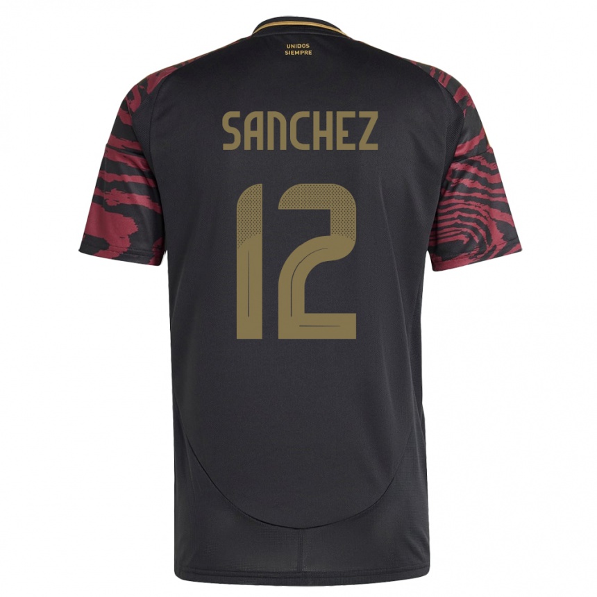 Niño Fútbol Camiseta Perú Maryory Sánchez #12 Negro 2ª Equipación 24-26 Argentina