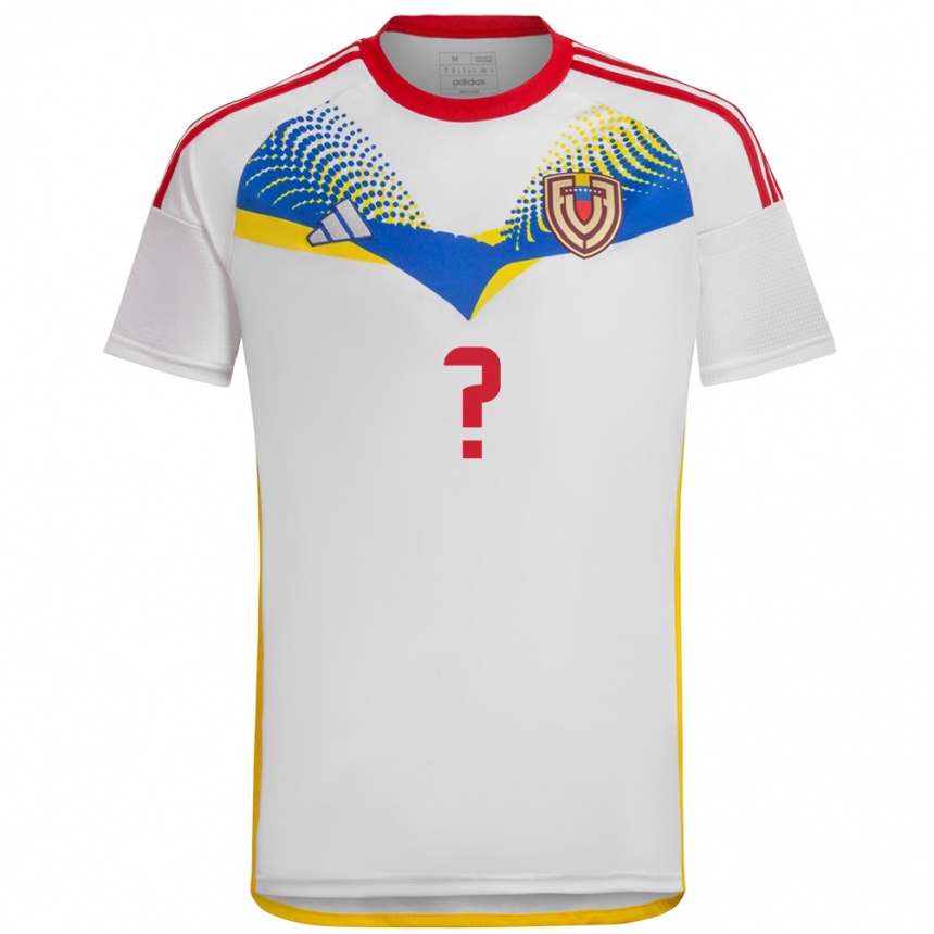 Niño Fútbol Camiseta Venezuela Su Nombre #0 Blanco 2ª Equipación 24-26 Argentina