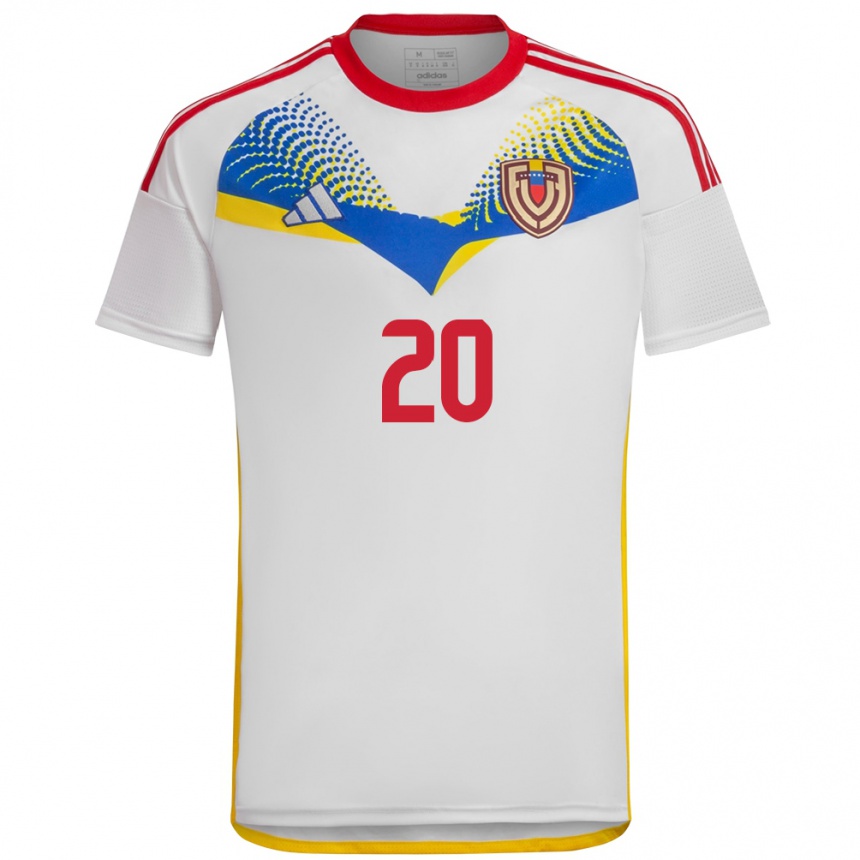 Niño Fútbol Camiseta Venezuela Dayana Rodríguez #20 Blanco 2ª Equipación 24-26 Argentina