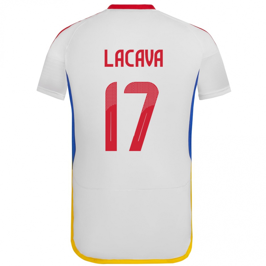 Niño Fútbol Camiseta Venezuela Matías Lacava #17 Blanco 2ª Equipación 24-26 Argentina