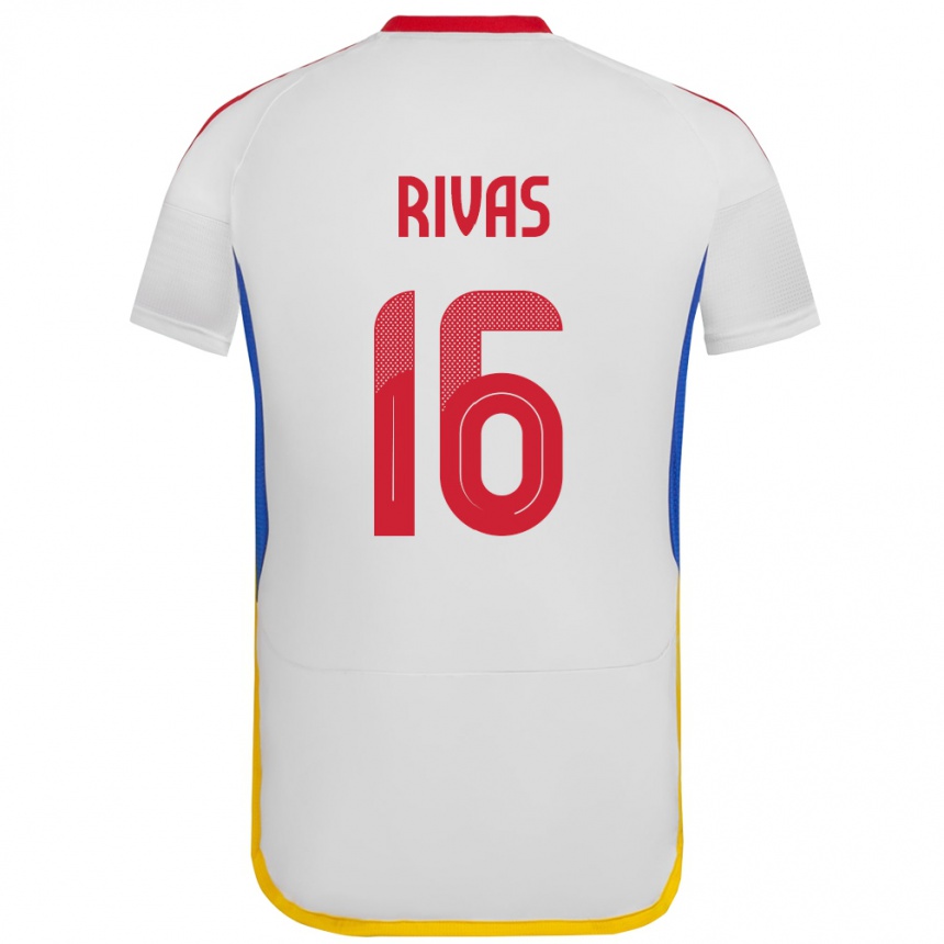 Niño Fútbol Camiseta Venezuela Renne Rivas #16 Blanco 2ª Equipación 24-26 Argentina