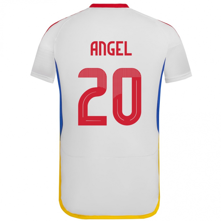 Niño Fútbol Camiseta Venezuela Wilker Ángel #20 Blanco 2ª Equipación 24-26 Argentina