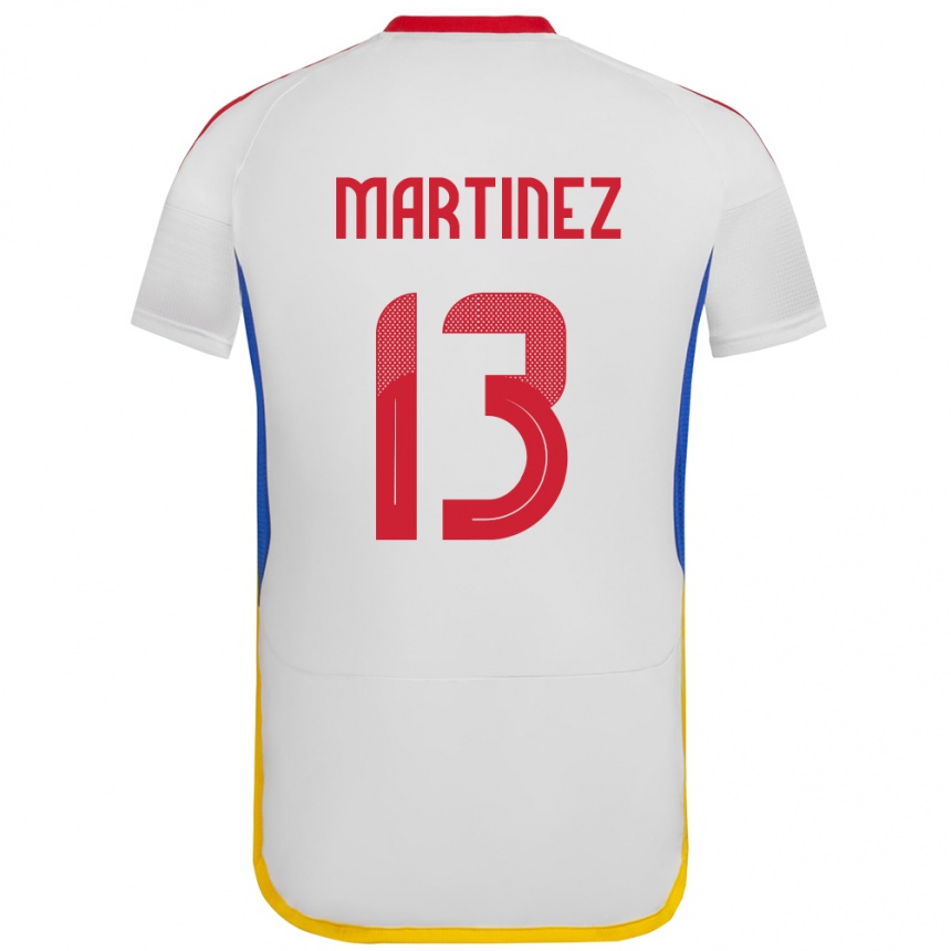 Niño Fútbol Camiseta Venezuela José Martínez #13 Blanco 2ª Equipación 24-26 Argentina