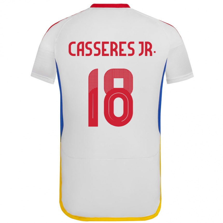 Niño Fútbol Camiseta Venezuela Cristian Cásseres Jr. #18 Blanco 2ª Equipación 24-26 Argentina