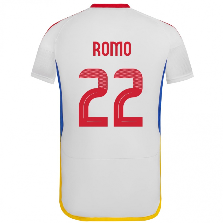 Niño Fútbol Camiseta Venezuela Rafael Romo #22 Blanco 2ª Equipación 24-26 Argentina