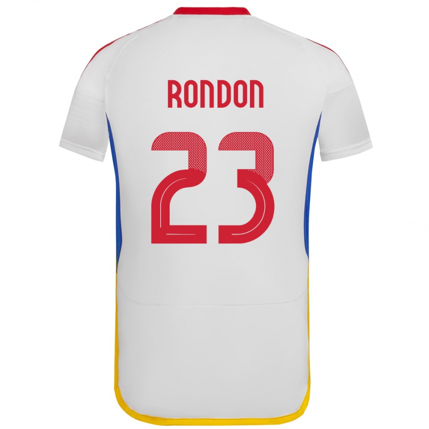 Niño Fútbol Camiseta Venezuela Salomón Rondón #23 Blanco 2ª Equipación 24-26 Argentina