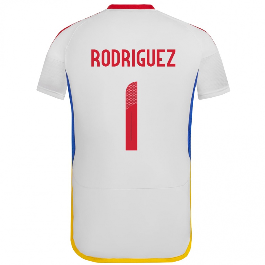 Niño Fútbol Camiseta Venezuela Samuel Rodriguez #1 Blanco 2ª Equipación 24-26 Argentina