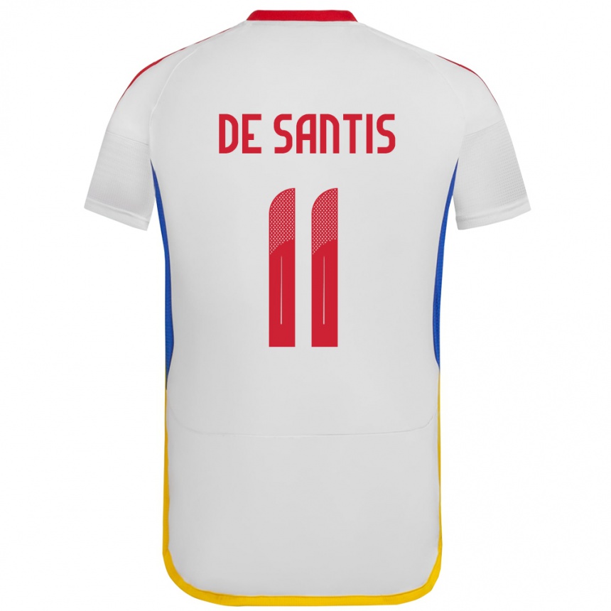 Niño Fútbol Camiseta Venezuela Jeriel De Santis #11 Blanco 2ª Equipación 24-26 Argentina