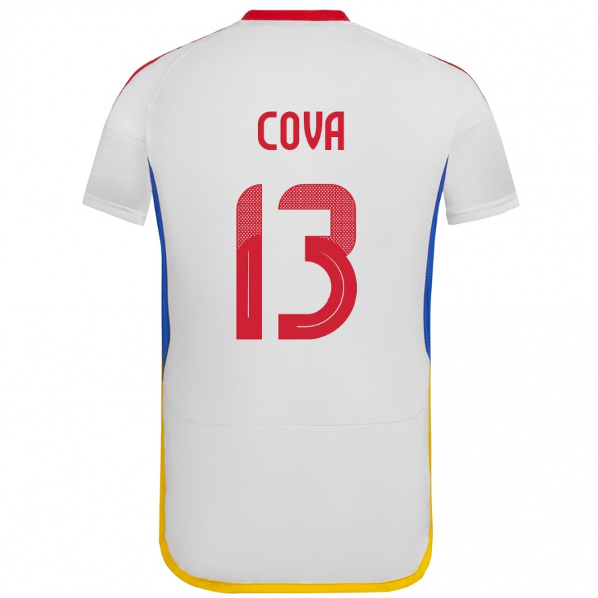 Niño Fútbol Camiseta Venezuela Alejandro Cova #13 Blanco 2ª Equipación 24-26 Argentina