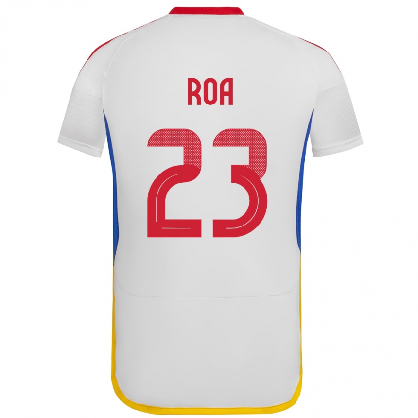 Niño Fútbol Camiseta Venezuela Keiber Roa #23 Blanco 2ª Equipación 24-26 Argentina